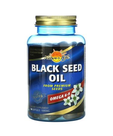 Nature's Life Black Seed Oil 1000 mg 90 Softgels