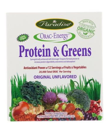 Paradise Herbs ORAC-Energy Protein & Greens 14 Packets 0.53 oz (15 g)