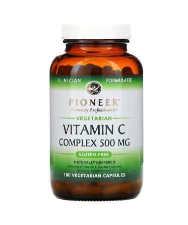 Pioneer Nutritional Formulas Vitamin C Complex 500 mg 180 Vegetarian Capsules