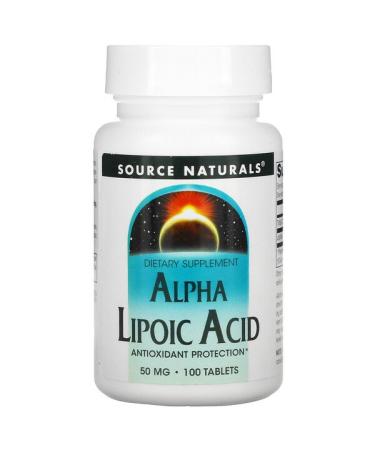 Source Naturals Alpha Lipoic Acid 50 mg 100 Tablets