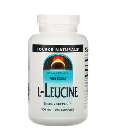 Source Naturals L-Leucine 500 mg 240 Capsules - Buy Online on GoSupps.com
