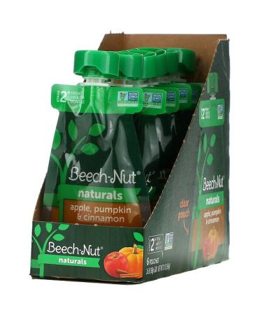Beech-Nut Naturals Stage 2 Apple Pumpkin & Cinnamon 6 Pouches 3.5 oz (99 g) Each