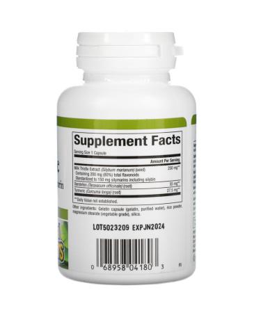 Natural Factors Milk Thistle 250 mg - 60 Capsules | Herbal Liver Support - Buy Online on GoSupps.com