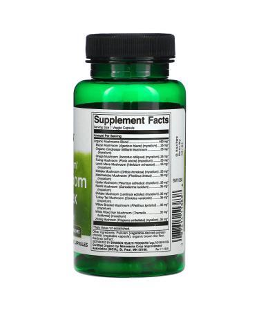 Swanson Full Spectrum 14 Mushroom Complex | 60 Veggie Capsules for Immune Support - Buy Online on GoSupps.com