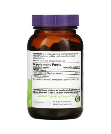 Oregon's Wild Harvest Cayenne 90 Gelatin Capsules - Boost Metabolism & Support Digestion - Buy Online on GoSupps.com