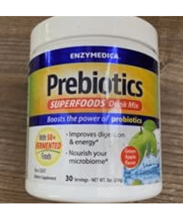 Enzymedica Prebiotics Superfoods Drink Mix Green Apple Flavor 210 g