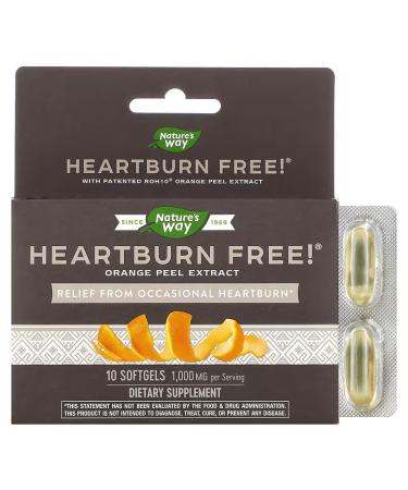 Nature's Way, Heartburn Free, 1,000 mg, 10 Softgels