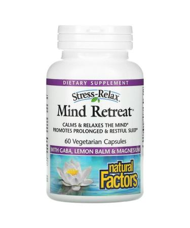 Natural Factors Stress-Relax Mind Retreat 60 Vegetarian Capsules