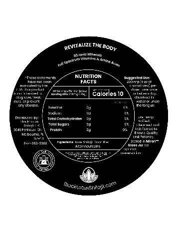 Black Lotus Shilajit Resin 15g - Raw Fulvic Acid Complex from Siberian Mountains - 85 Minerals for Energy, Focus & Immune Support - Buy Online on GoSupps.com