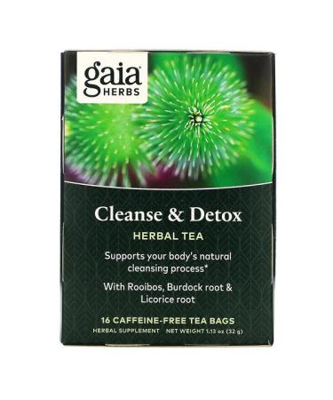 Gaia Herbs Cleanse & Detox Caffeine-Free 16 Tea Bags 1.13 oz (32 g)