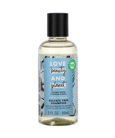 Love Beauty and Planet Volume and Bounty Shampoo Coconut Water & Mimosa Flower 3 fl oz (89 ml)