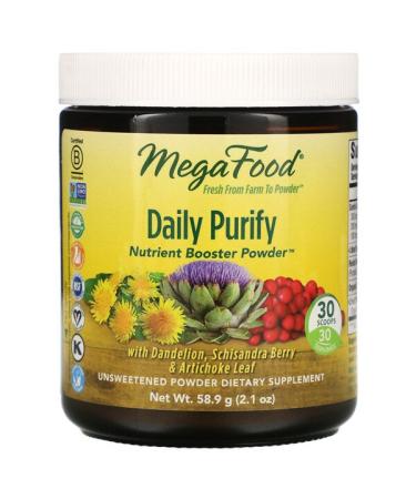 MegaFood Daily Purify Nutrient Booster Powder Unsweetened 2.1 oz (58.9 g)