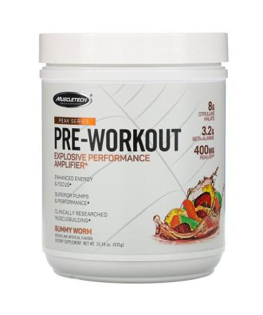Muscletech Peak Series Pre-Workout Gummy Worm 15.34 oz (435 g)