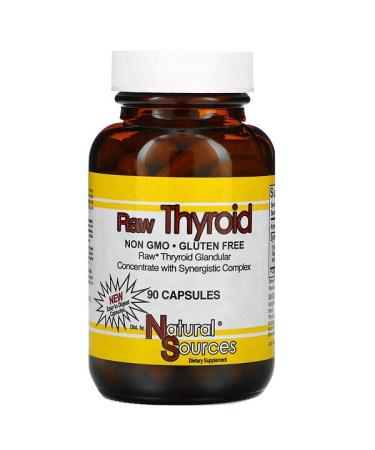 Natural Sources Raw Thyroid 90 Capsules