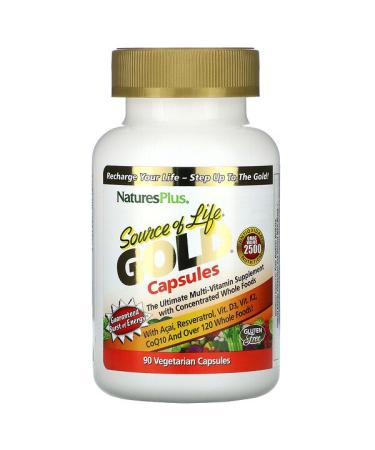 Nature's Plus Source of Life Gold Capsules 90 Vegetarian Capsules