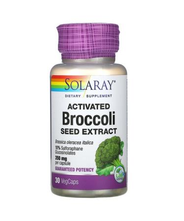 Solaray Activated Broccoli Seed Extract 350 mg 30 VegCaps