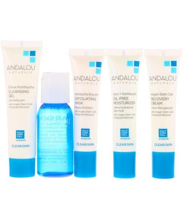 Andalou Naturals Get Started Clarifying Skin Care Essentials 5 Piece Kit