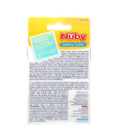 GoSupps.com - Nuby Soothing Teether Happy Hands Teething Mitten 3+ Months Bears 2 Piece Set - Buy Online on GoSupps.com