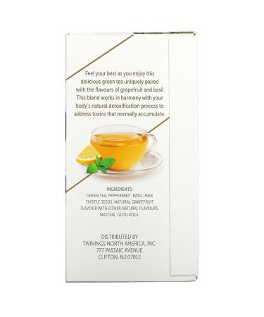 Twinings Detox Adaptogens Grapefruit & Basil Green Tea - 18 Tea Bags (36g) - Buy Online on GoSupps.com
