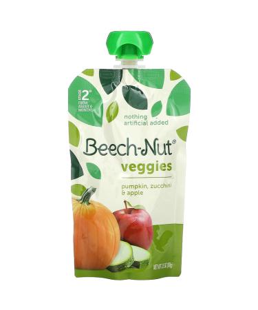 Beech-Nut Veggies Stage 2: Pumpkin Zucchini & Apple - 12 Pouches (3.5 oz Each) | Healthy Baby Food - Buy Online on GoSupps.com