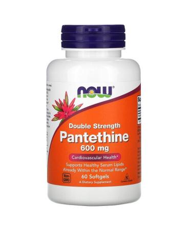 Now Foods Pantethine Double Strength 600 mg 60 Softgels