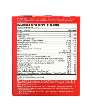 21st Century ImmuBlast-C Vitamin C Effervescent Drink Mix - Raspberry Burst 1000 mg, 30 Packets - Buy Online on GoSupps.com