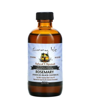 Sunny Isle 100% Natural Jamaican Black Castor Oil Rosemary 4 fl oz