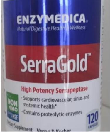 Enzymedica SerraGold High Potency Serrapeptase 120 Capsules - Buy Online on GoSupps.com