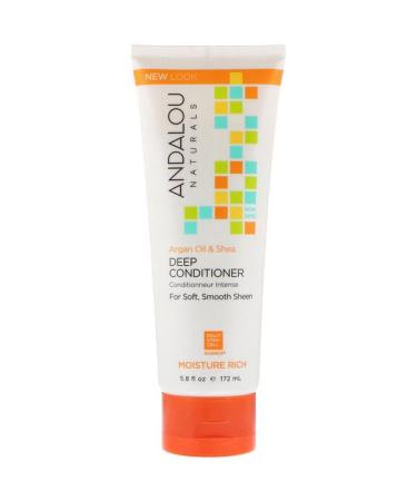 Andalou Naturals Deep Conditioner Moisture Rich Argan Oil & Shea 5.8 fl oz (172 ml)
