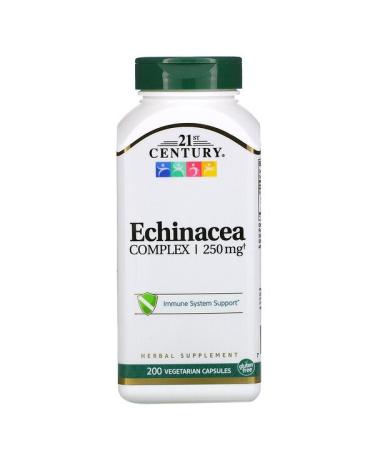 21st Century Echinacea Complex 250 mg 200 Vegetarian Capsules