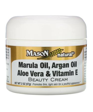 Mason Natural Marula Oil Argan Oil  Aloe Vera & Vitamin E Beauty Cream 2 oz (57 g)