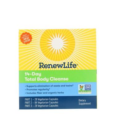 Renew Life 14-Day Total Body Cleanse 3-Part Program Vegetarian Capsules