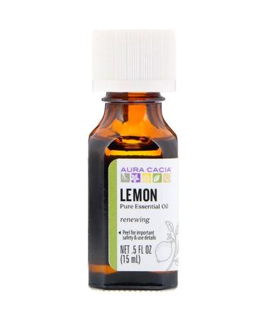 Aura Cacia Pure Essential Oil Lemon .5 fl oz (15 ml)