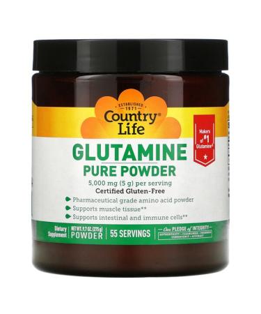 Country Life Glutamine Pure Powder 5000 mg 9.7 oz (275 g)