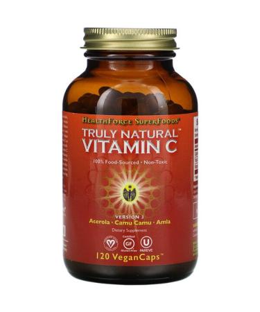 HealthForce Superfoods Truly Natural Vitamin C 120 Vegan Caps