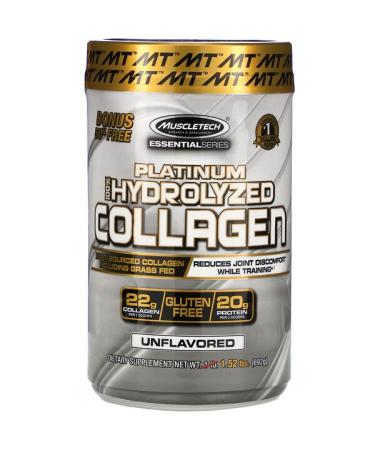 Muscletech Platinum 100% Hydrolyzed Collagen Unflavored 1.52 lbs (692 g)