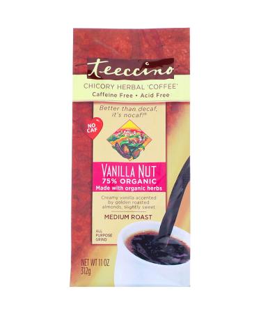Teeccino Chicory Herbal Coffee Medium Roast Caffeine Free Vanilla Nut 11 oz (312 g)