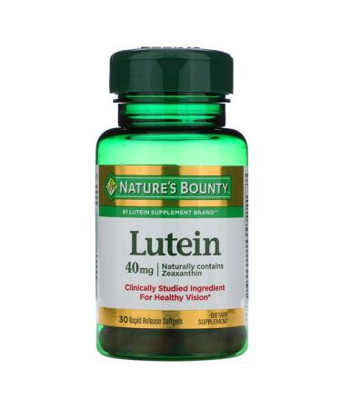Nature's Bounty Lutein 40 mg 30 Rapid Release Softgels