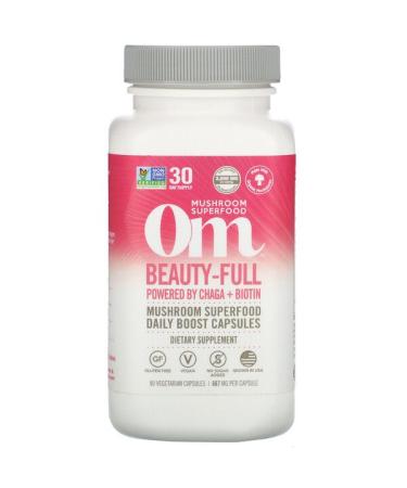 Om Mushrooms Beauty-Full 667 mg 90 Vegetarian Capsules