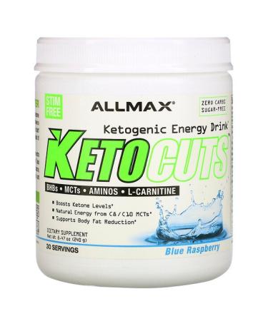 ALLMAX Nutrition KetoCuts Ketogenic Energy Drink Blue Raspberry 8.47 oz (240 g)