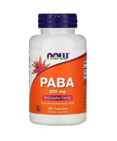 Now Foods PABA 500 mg 100 Capsules