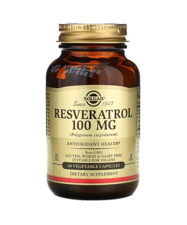 Solgar Resveratrol 100 mg 60 Vegetable Capsules