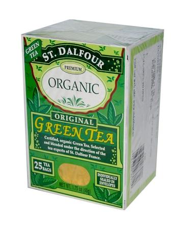St. Dalfour Organic Original Green Tea 25 Tea Bags 1.75 oz (50 g)