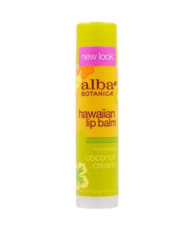 Alba Botanica Hawaiian Lip Balm Nourishing Coconut Cream .15 oz (4.2 g)