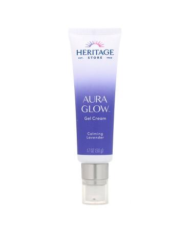 Heritage Store Aura Glow Gel Cream Calming Lavender 1.7 oz (50 g)