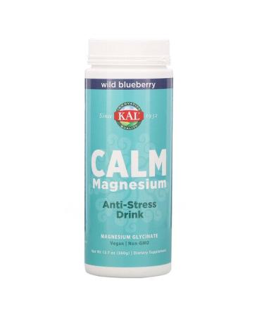 KAL Calm Magnesium Anti-Stress Drink Wild Blueberry 12.7 oz (360 g)