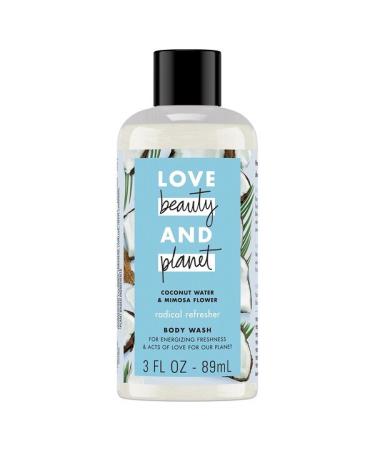 Love Beauty and Planet Radical Refresher Body Wash Coconut Water & Mimosa Flower 3 fl oz (89 ml)