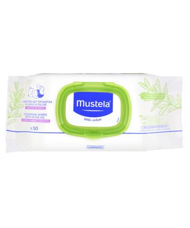 Mustela Baby Cleansing Wipes with Olive Oil 50 Wipes