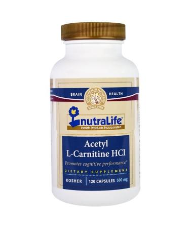 NutraLife Acetyl L-Carnitine HCI 500 mg 120 Capsules