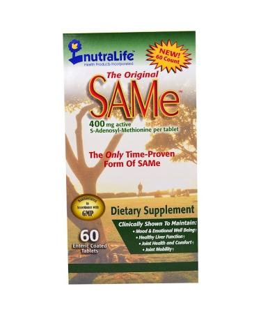 NutraLife The Original SAMe 400 mg 60 Enteric Coated Caplets